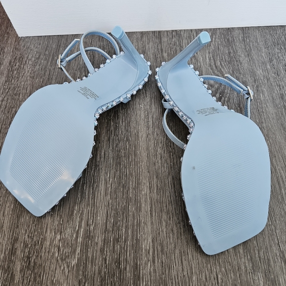 Sky Blue Crystal Heels - Picture 7 of 9